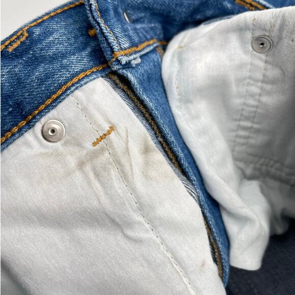 RE/DONE | The Marielou in Viper Blue Full Length 35in Inseam Wide Leg Jeans 25 - Picture 14 of 16